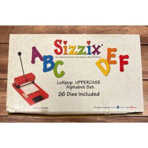 NEW Sizzix Lollipop Uppercase Alphabet Set With 26 Dies 38-1000